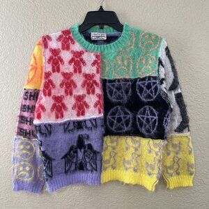 Ashley Williams Patchwork Knit Sweater Small